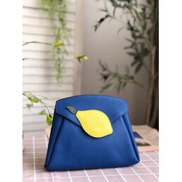 Replica Hermes Blue Lemon Charm Hermail Tutti Frutti Pouch