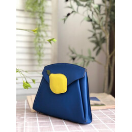 Replica Hermes Blue Lemon Charm Hermail Tutti Frutti Pouch