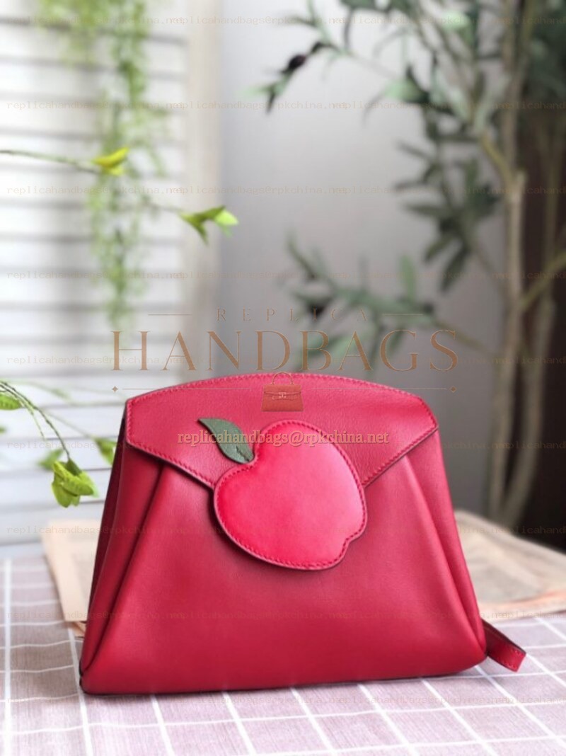 Replica Hermes Fuchsia Apple Charm Hermail Tutti Frutti Pouch