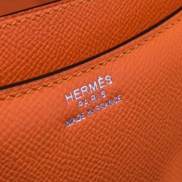 Replica Hermes Orange Constance 24 Palladium Hardware Bag
