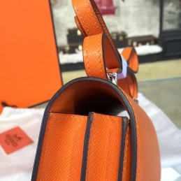 Replica Hermes Orange Constance 24 Palladium Hardware Bag