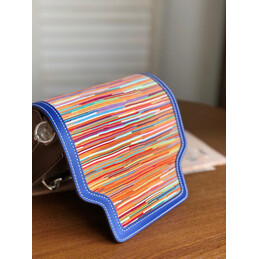 Replica Hermes Blue Multicolor Print Roulis 23 Bag
