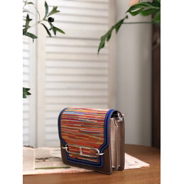 Replica Hermes Blue Multicolor Print Roulis 23 Bag