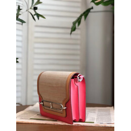 Replica Hermes Pink Beige Roulis 23 Bag