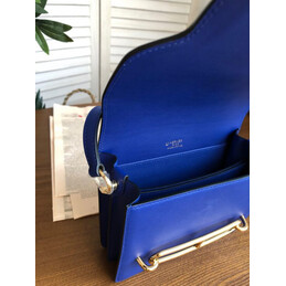 Replica Hermes Navy Blue Green Multicolor Print Roulis 23 Bag