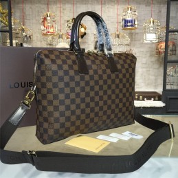 Replica Louis Vuitton Brown Damier Ebene Porte Documents Jour PM