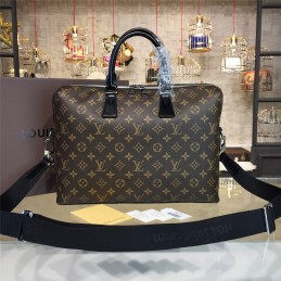 Replica Louis Vuitton Brown Monogram Structured Porte Documents Jour PM