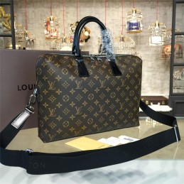 Replica Louis Vuitton Brown Monogram Structured Porte Documents Jour PM