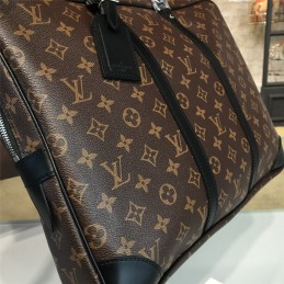 Replica Louis Vuitton Brown Monogram Blue Trim Porte Documents Voyage
