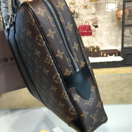 Replica Louis Vuitton Brown Monogram Blue Trim Porte Documents Voyage