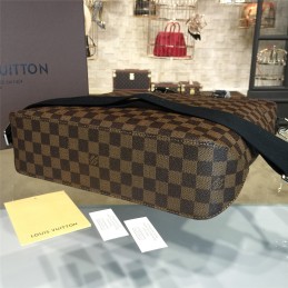 Replica Louis Vuitton Brown Monogram Blue Trim Porte Documents Voyage