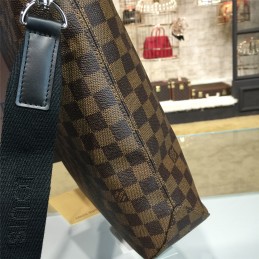 Replica Louis Vuitton Brown Monogram Blue Trim Porte Documents Voyage