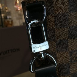 Replica Louis Vuitton Brown Monogram Blue Trim Porte Documents Voyage
