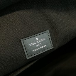 Replica Louis Vuitton Brown Monogram Blue Trim Porte Documents Voyage