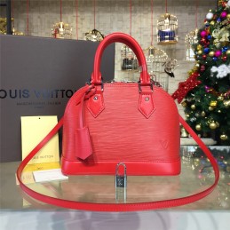 Replica Louis Vuitton Red Textured Alma BB