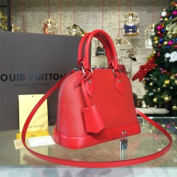 Replica Louis Vuitton Red Textured Alma BB