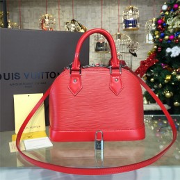 Replica Louis Vuitton Red Textured Alma BB