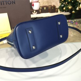 Replica Louis Vuitton Navy Blue Textured Alma BB