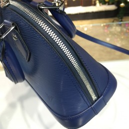 Replica Louis Vuitton Navy Blue Textured Alma BB