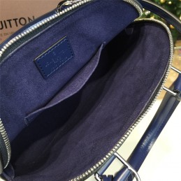 Replica Louis Vuitton Navy Blue Textured Alma BB