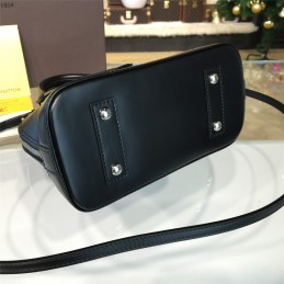 Replica Louis Vuitton Black Textured Alma BB