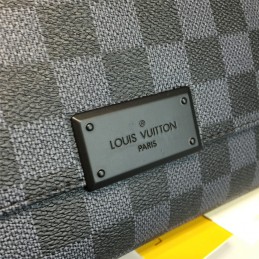 Replica Louis Vuitton Black Damier Graphite Front Flap District PM