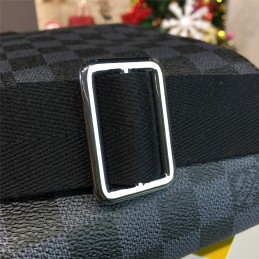 Replica Louis Vuitton Black Damier Graphite Front Flap District PM