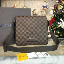 Replica Louis Vuitton Brown Damier Ebene Front Flap District PM