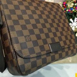 Replica Louis Vuitton Brown Damier Ebene Front Flap District PM