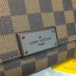 Replica Louis Vuitton Brown Damier Ebene Front Flap District PM