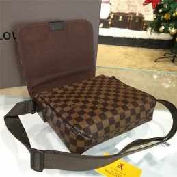 Replica Louis Vuitton Brown Damier Ebene Front Flap District PM