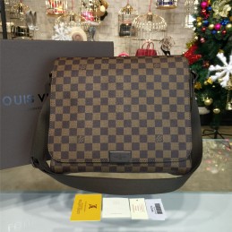 Replica Louis Vuitton Brown Damier Ebene District MM