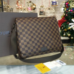 Replica Louis Vuitton Brown Damier Ebene District MM