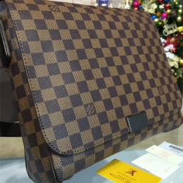 Replica Louis Vuitton Brown Damier Ebene District MM