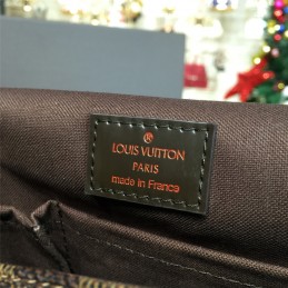 Replica Louis Vuitton Brown Damier Ebene Front Plaque Brooklyn MM