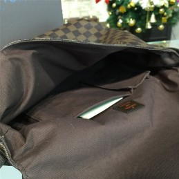 Replica Louis Vuitton Brown Damier Ebene Front Plaque Brooklyn MM