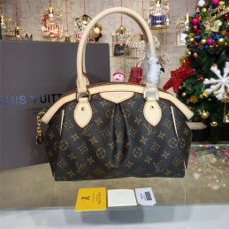 Replica Louis Vuitton Brown Monogram Beige Trim Tivoli PM