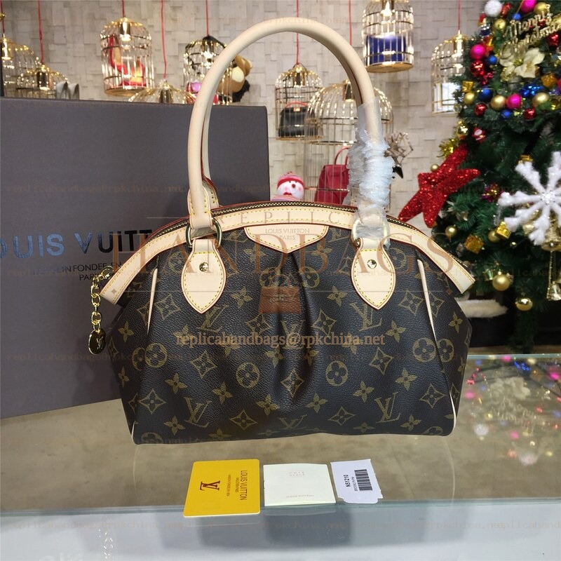 Replica Louis Vuitton Brown Monogram Beige Trim Tivoli PM