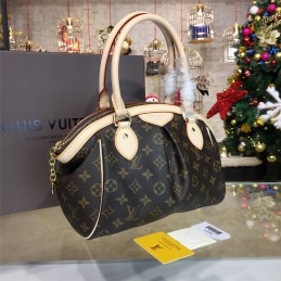 Replica Louis Vuitton Brown Monogram Beige Trim Tivoli PM