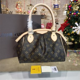 Replica Louis Vuitton Brown Monogram Beige Trim Tivoli PM