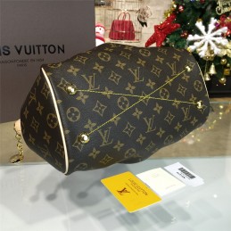 Replica Louis Vuitton Brown Monogram Beige Trim Tivoli PM