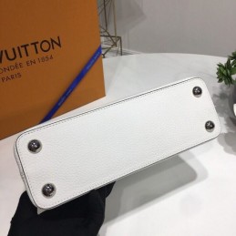 Replica Louis Vuitton White Textured Capucines BB