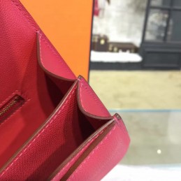 Replica Hermes Rouge Pink Constance 24 Gold Hardware Bag