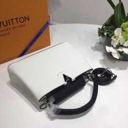 Replica Louis Vuitton White Textured Capucines BB