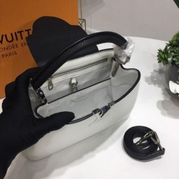 Replica Louis Vuitton White Textured Capucines BB