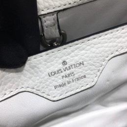 Replica Louis Vuitton White Textured Capucines BB