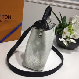 Replica Louis Vuitton White Textured Capucines BB