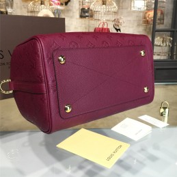 Replica Louis Vuitton Burgundy Embossed Monogram Speedy 30