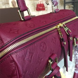 Replica Louis Vuitton Burgundy Embossed Monogram Speedy 30