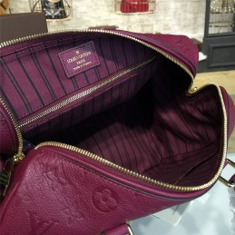 Replica Louis Vuitton Burgundy Embossed Monogram Speedy 30